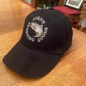 Men's John's Sporting Goods Black Metal Buckle Strap Baseball Hat Cap